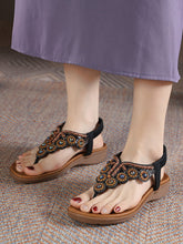 Sandales Bohémiennes Élégantes à Perles et Strass